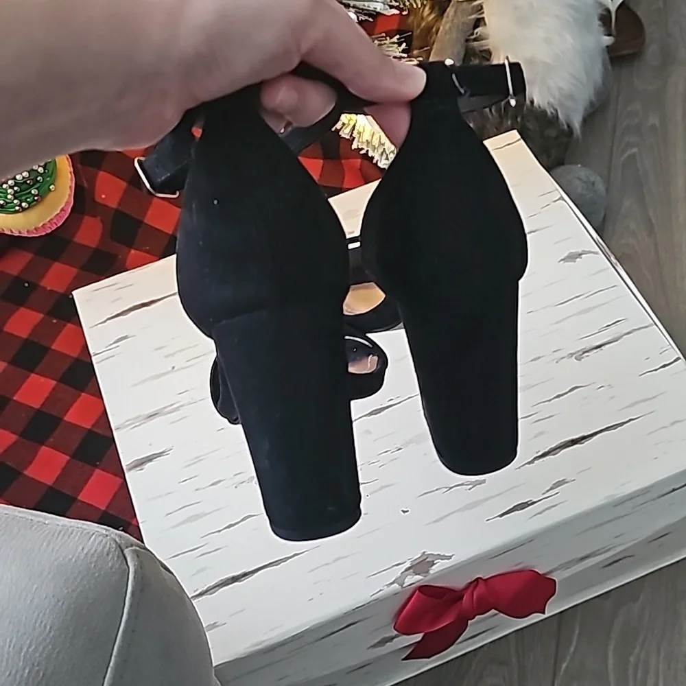 Well Worn Suede Black Heels